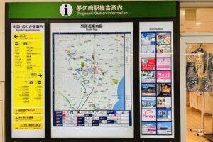 茅ヶ崎駅 改札横に「茅ヶ崎駅総合案内」が新しく作られました「スピティの広告」出していただきました嬉しい！